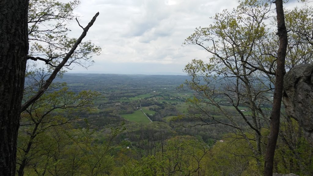 Image: view from the top of House Mountain in East Tennessee